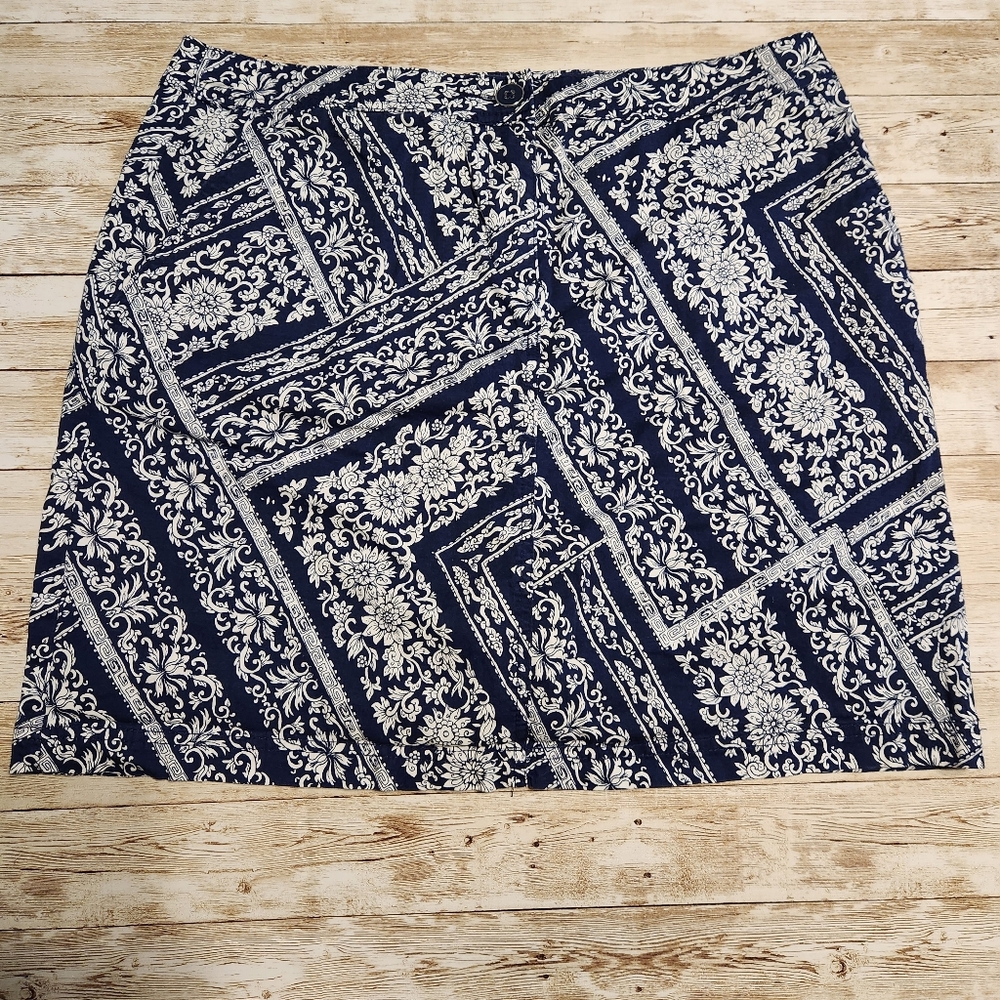Karon Scott Petites Size 12p Navy/white Skort